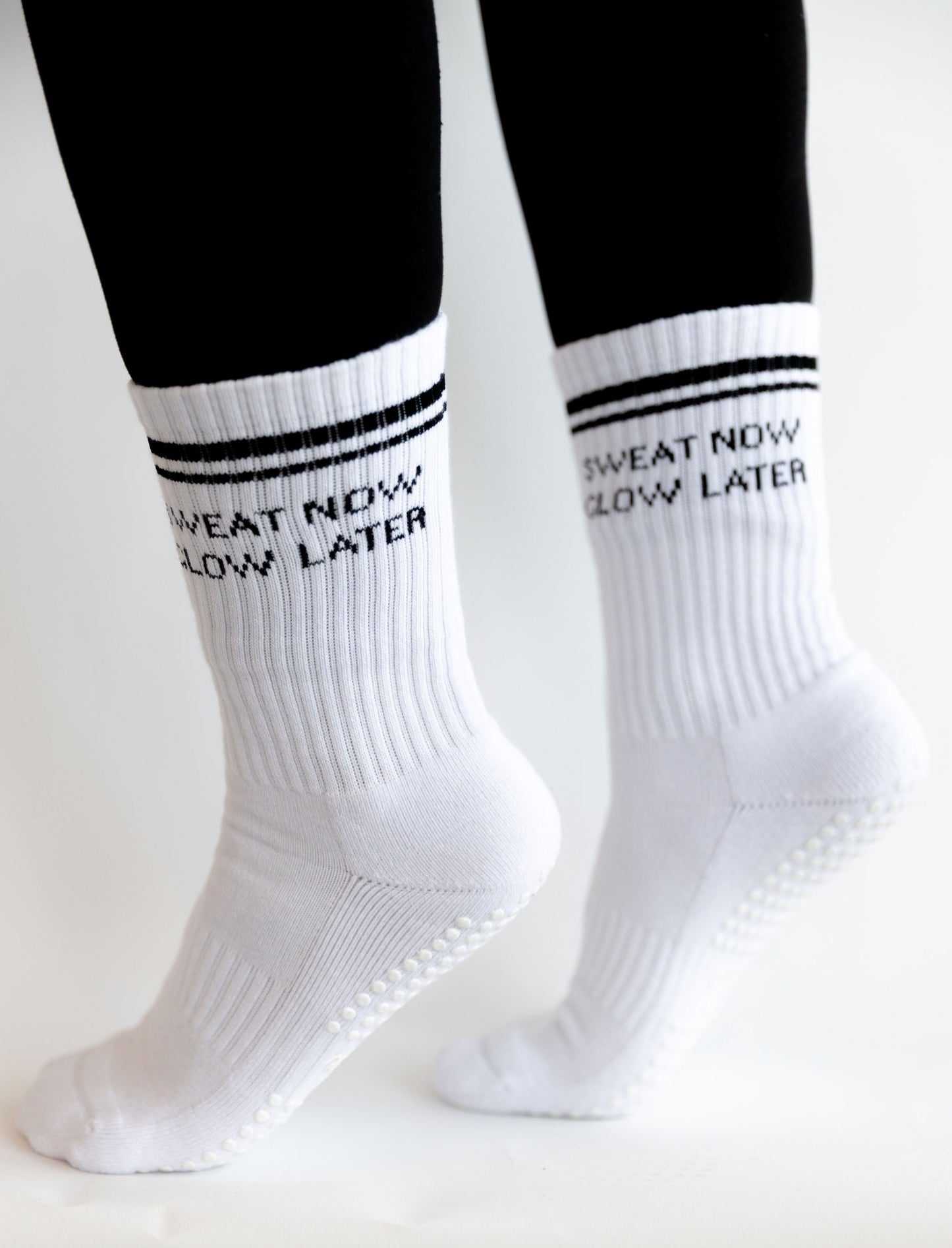 "SWEAT NOW GLOW LATER" GRIPPIES